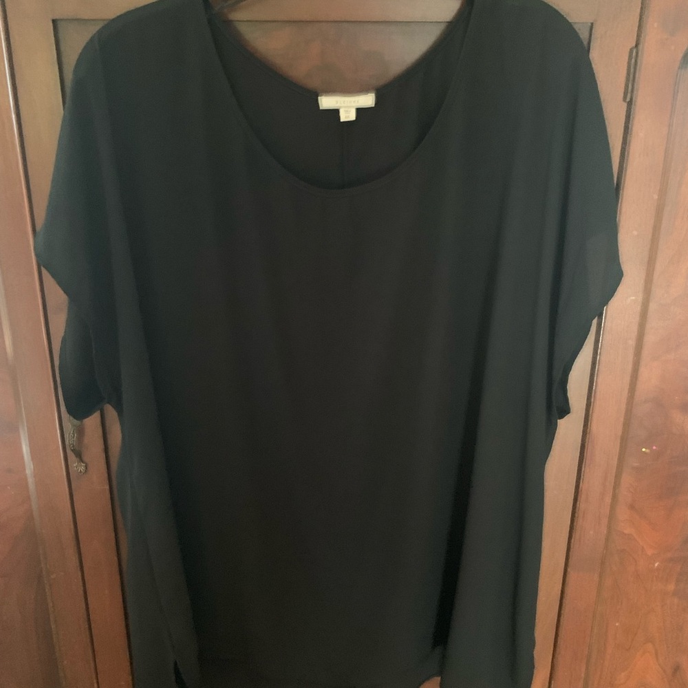 Pleione black blouse 2x